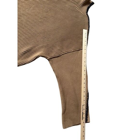 Rag & Bone Ingrid Turtleneck WHIPSTITCH  Sweater size M Tan Organic Cotton - Picture 8 of 11